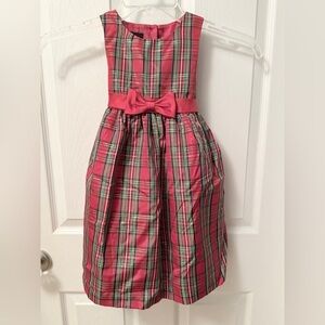 Holiday Editions Red & Green Plaid 4T Dress with Ribbon Christmas Portrait BK